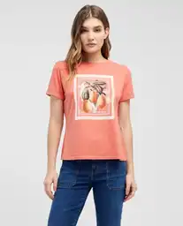 Camiseta Rosa Coral Medio Talla L Esprit 901e018