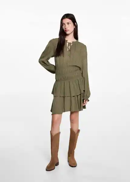 Vestido Khaki Khaki Talla 22 Teen Niñas Mango