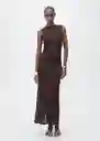 Vestido Norita Marrón Talla L Mujer Mango