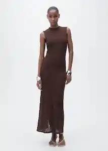Vestido Norita Marrón Talla L Mujer Mango
