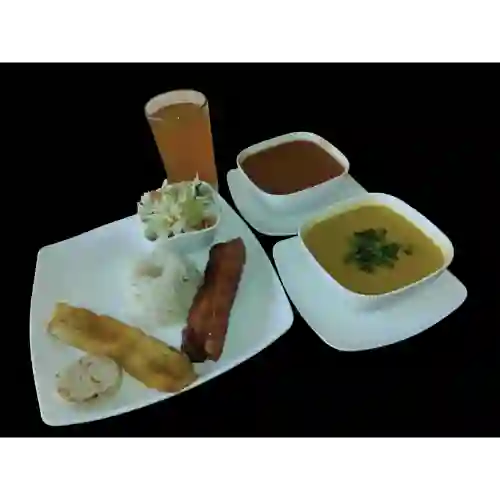 Almuerzo con Chicharrón de Cerdo