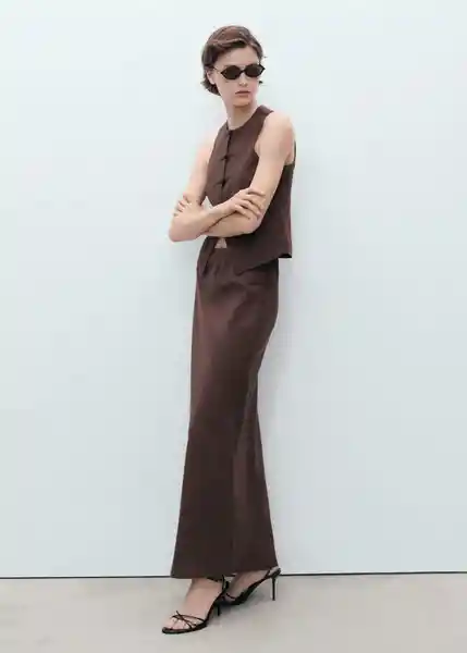 Falda Laguna Chocolate Talla L Mujer Mango