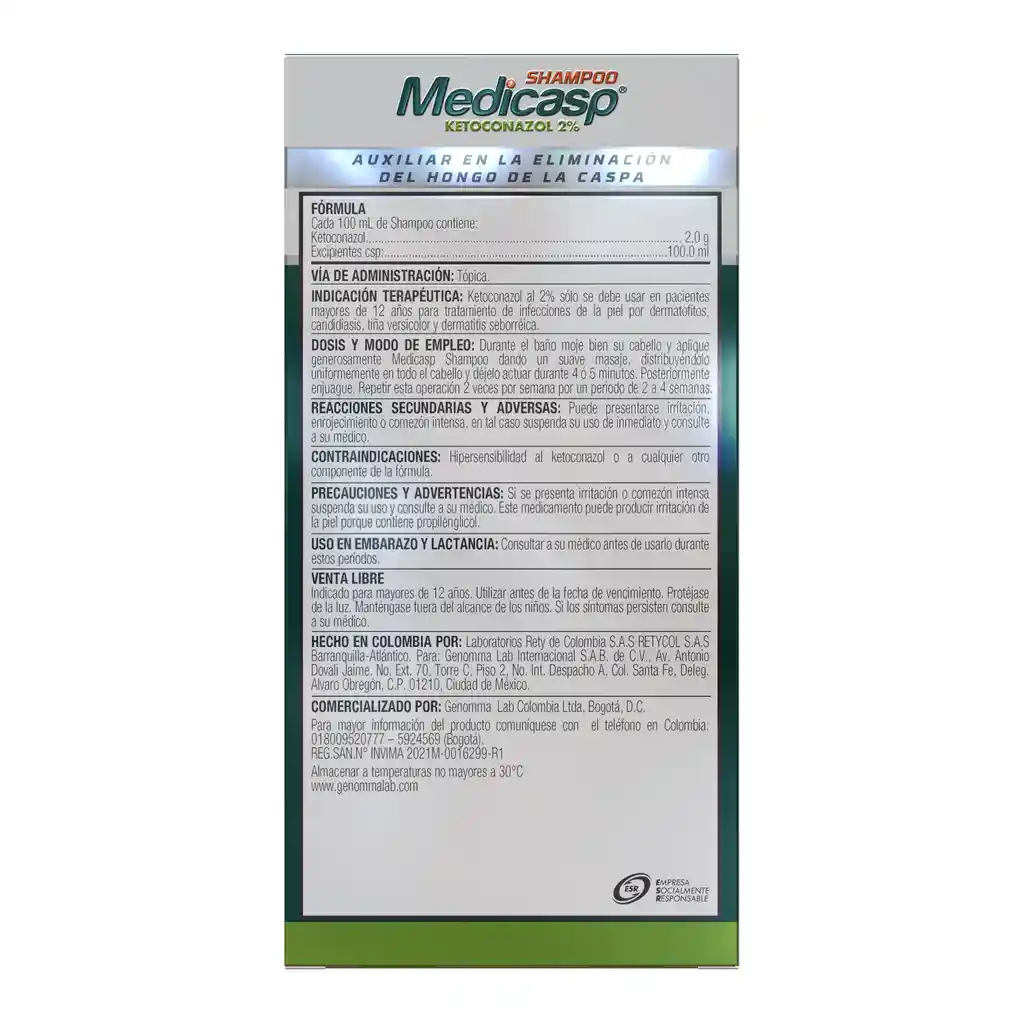 Medicasp Shampoo Capilar Anticaspa Ketoconazol 