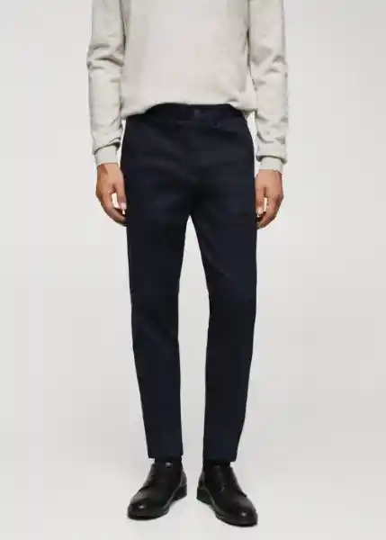 Pantalón Dublino Navy Talla 36 Hombre Mango