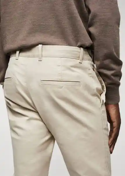 Pantalón Barna Piedra Talla 46 Hombre Mango