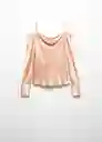 Blusa Mafalda Crudo Talla S Mujer Mango