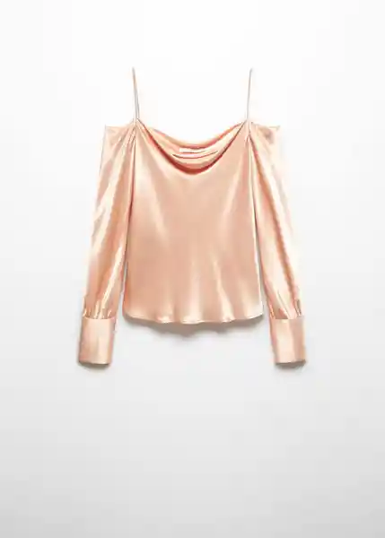Blusa Mafalda Crudo Talla S Mujer Mango
