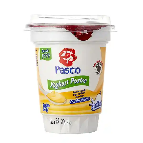 Yogurt Pasco Postre Melocotón