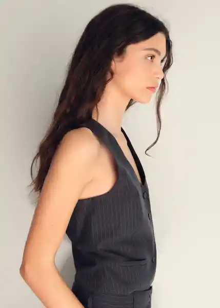 Chaleco Bali Navy Talla M Mujer Mango