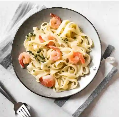 Pasta Aglio & Olio con Camarones