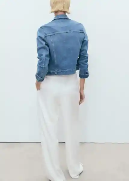 Chaqueta Cazadora Newvicky Tejano Medio Talla M Mujer Mango