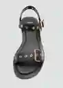 Sandalias Claudio Negro Talla 39 Mujer Mango