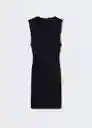 Vestido Taemo Negro Talla M Mujer Mango