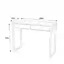 Escritorio de Dos Cajones-Blanco. Elaborado en Madeflex y Aluminio. Color Blanco. Con Forma Rectangular. Tiene Dos Cajones en Orientación Horizontal. Tamaño Ideal Para Cualquier Espacio. Medidas Del Mueble Ensamblado: Fondo 40  cm. Alto 76.5  cm. Ancho 101