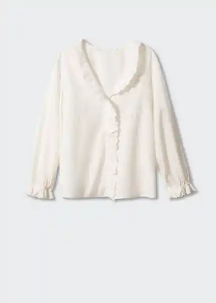 Blusa Alice Off White Talla M Mujer Mango