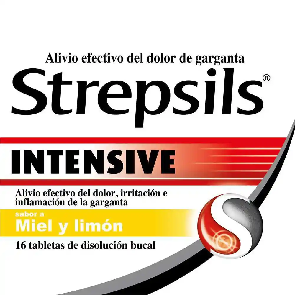 Strepsils Intensive Alivia Dolor e Inflamación de Garganta sabor Miel y Limón 