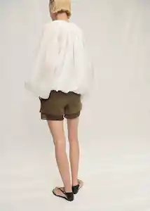 Chaqueta Gardenia Blanco Talla M Mujer Mango