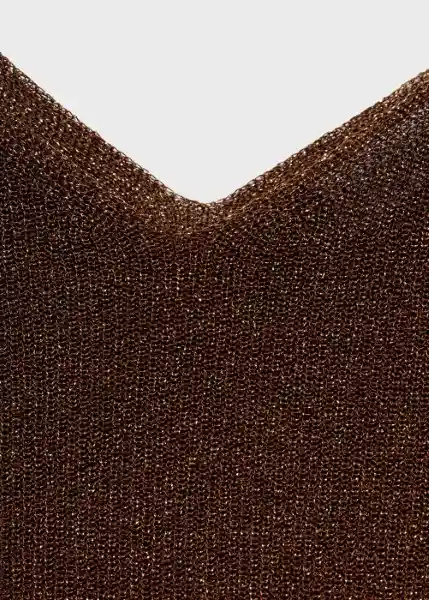 Top Kling Marrón Talla S Mujer Mango