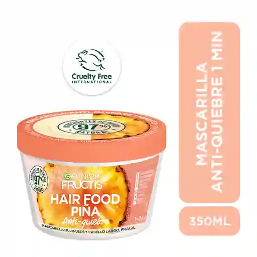 Tratamiento Capilar Hair Foof Garnier Piña Revitalización 350 mL