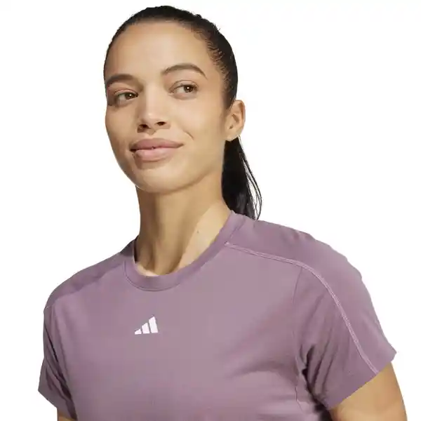 Adidas Camiseta Tr-es Crew Para Mujer Morado Talla XS
