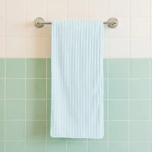 Toalla de Baño de Microfibra Acanalada Aqua Serie Miniso