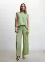 Top Athens-A Verde Talla XS Mujer Mango