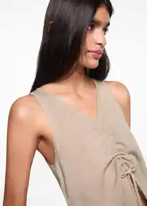 Top Love Beige Talla 21 Niñas Mango