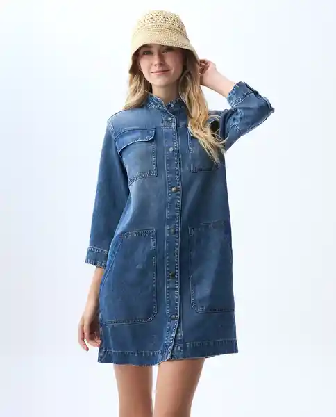 Vestido Mujer Azul Talla XS 371G002_AZU174021 Americanino