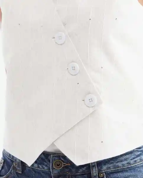 Chaleco Stripe Smart Vest Crudo Pristino Claro Talla S Chevignon