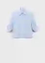 Camisa Fab Azul Talla M Mujer Mango
