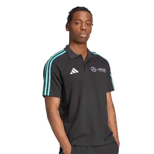 Adidas Camiseta Polo F1 Mercedes Benz de Hombre Negro Talla S