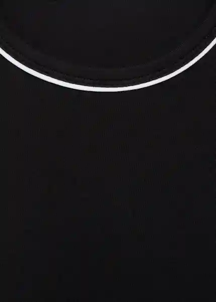 Camiseta Ritac Negro Talla XL Mujer Mango