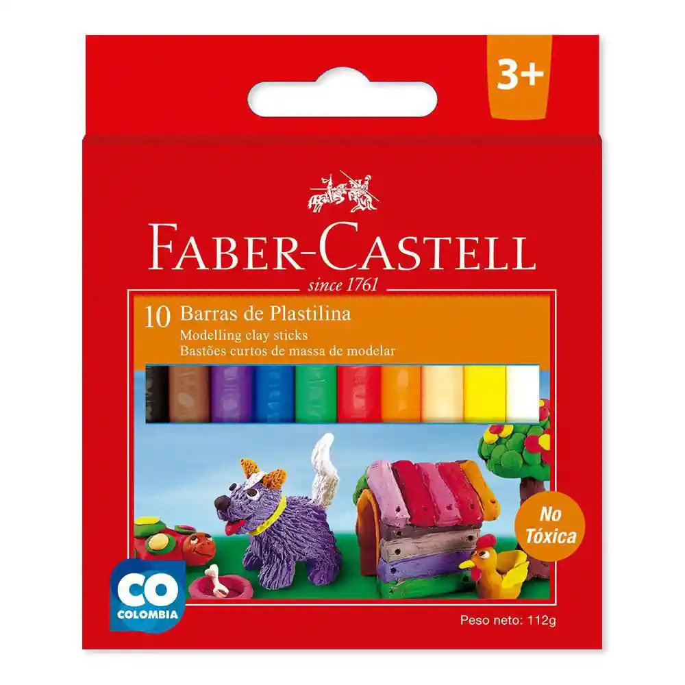 Faber Castell Plastilina Colores Surtidos no Tóxica