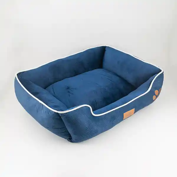 Vida de Perro Cama de Perro Rectangular Azul 75 x 60 x 25 cm