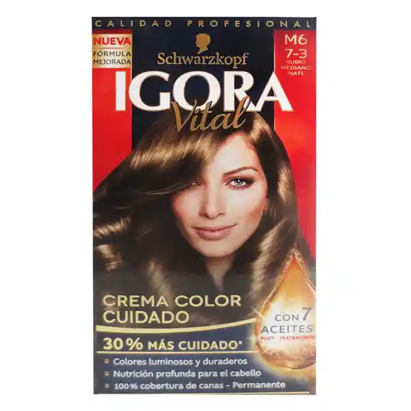 Igora Tinte Vital M6/7-3 Rubio Mediano Mate