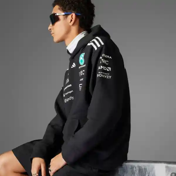 Adidas Buzo Hoodie Hood F1 Mercedes Lifestyle Hombre Negro T XL