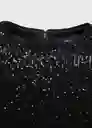 Camiseta Xsaturno Negro Talla XS Mujer Mango