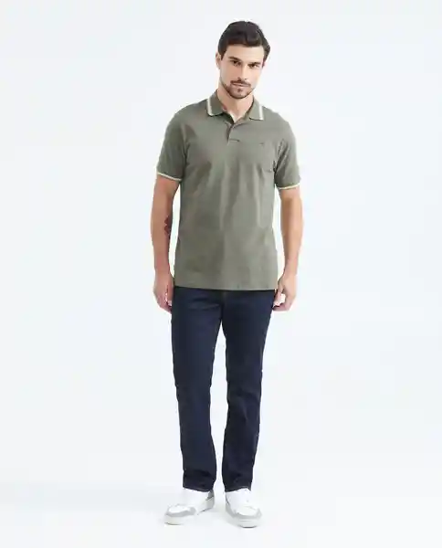 Camiseta Polo Stripes Verde Galeras Ultraoscuro T. L Chevignon