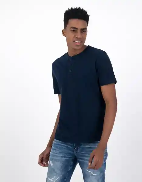 Camiseta Azul Talla Small Hombre American Eagle