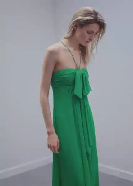 Vestido Emma2 Verde Talla M Mujer Mango