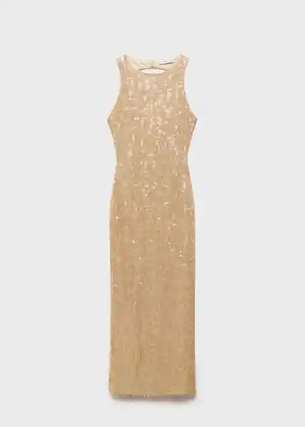 Vestido Xgeminis Oro Talla XS Mujer Mango