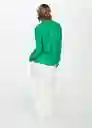 Camisa Lima Verde Talla S Mujer Mango