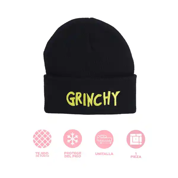 Gorro Tejido Serie The Grinch Negro Miniso