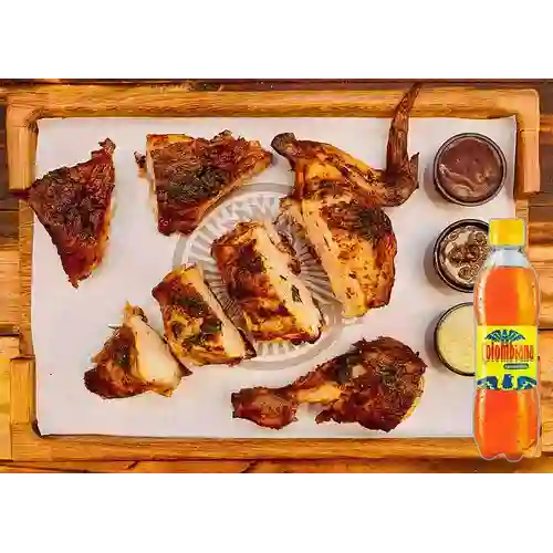 Combo 1/2 pollo + colombiana 250 ml