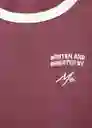 Camiseta Contrast Cereza Talla 10 Niñas Mango