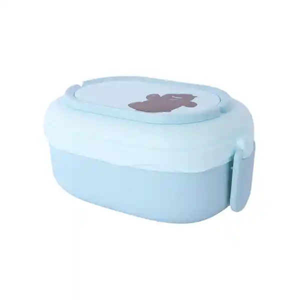 Contenedor de Alimentos Doble Capa Grizzly we Bare Azul Miniso