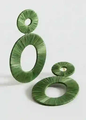 Pendientes Malena Verde Pastel Talla 99 Mujer Mango