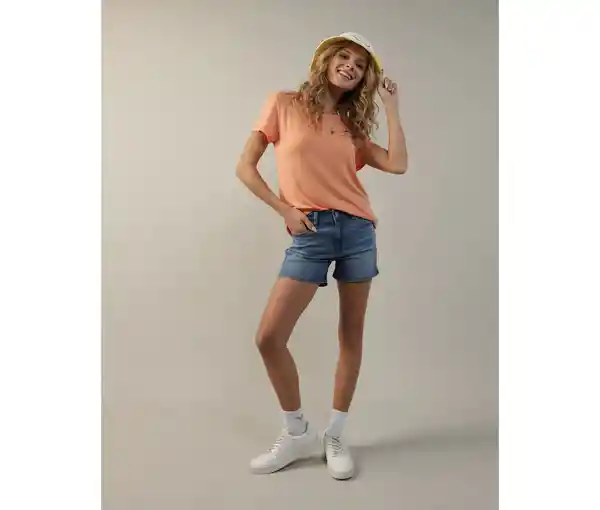 Short Mujer Azul Talla 10 American Eagle