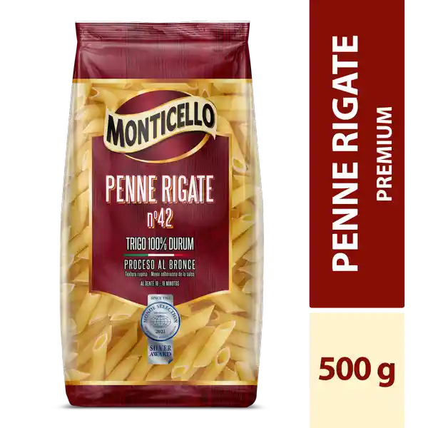 Penne Rigate MONTICELLO x 500 gramos