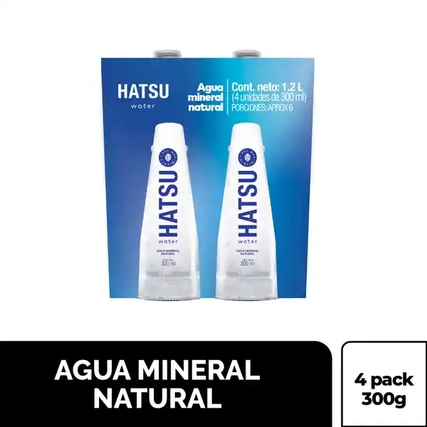Hatsu Agua Mineral Plana x 4